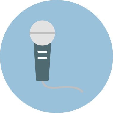 Mikrofon simgesinin vektör illüstrasyonu