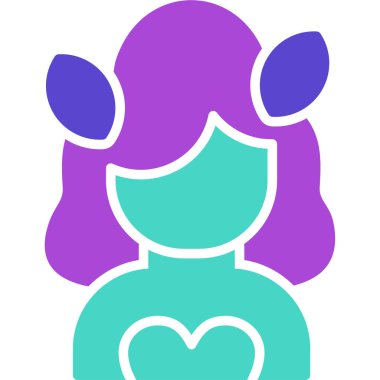 kadın kalp aşk ikonu