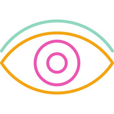 göz vektör simgesi modern illüstrasyon