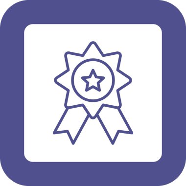 ödül madalyası web simgesi, vektör illüstrasyonu