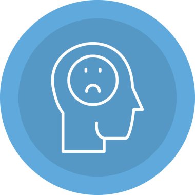 Baş simge düşünme, illüstrasyon vektör