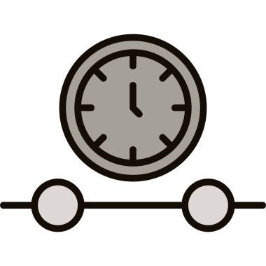 Saat zaman simge vektör illüstrasyon izole