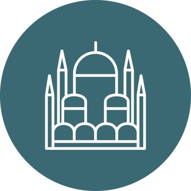 Cami simgesinin vektör illüstrasyonu