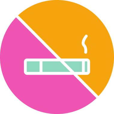 Sigara içiyorum. Vektör illüstrasyonu