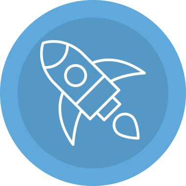 başlangıç roket ikonu vektör illüstrasyonu