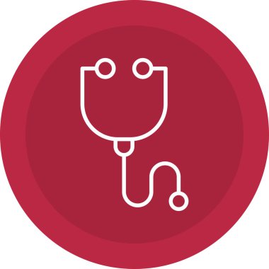 Stetoskop simgesinin vektör çizimi