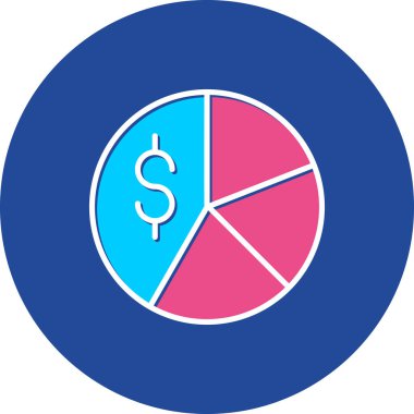 İş ve finans simgesinin vektör illüstrasyonu