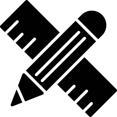 Kalem simgesi. Web için basit kırtasiye vektör simgesi çizimi