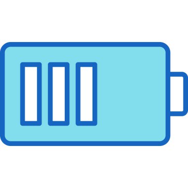 pil şarj ikonu. Web için pil vektör simgelerinin özet çizimi