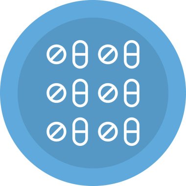 İlaç hapı simgesinin vektör illüstrasyonu