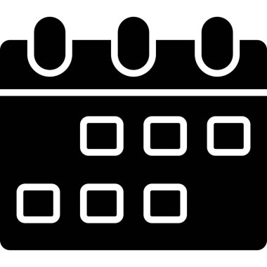 Takvim simgesinin vektör illüstrasyonu