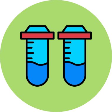 Kimyasal tüp kutsal kişilerin resmi, vektör çizim