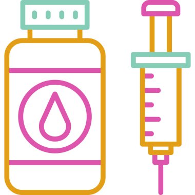 Şırınga. Web simgesi basit illüstrasyon