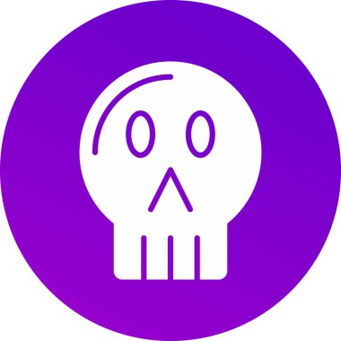 Kafatası. Web simgesi basit tasarım