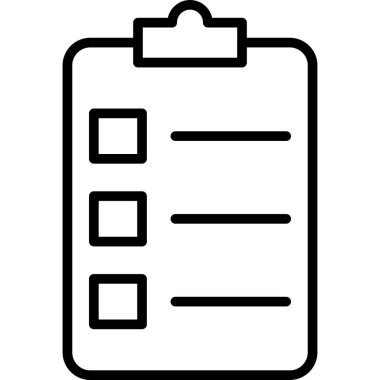 kontrol listesi simgesi vektör illüstrasyonu