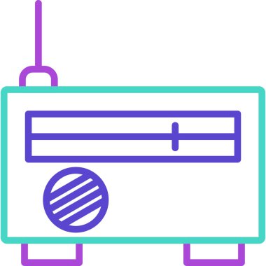 radyo simgesi vektör illüstrasyonu