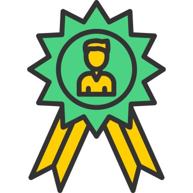 Madalya. Web simgesi basit illüstrasyon