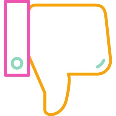 başparmak aşağı simge vektör illüstrasyonu