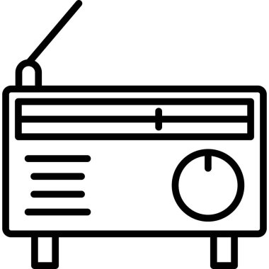 radyo simgesi vektör illüstrasyonu