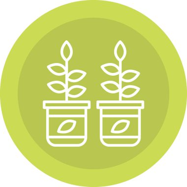 Bitkiler. Web simgesi basit illüstrasyon