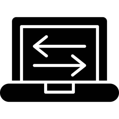 Bilgisayar. Web simgesi basit illüstrasyon