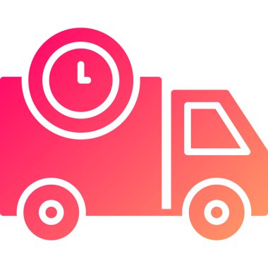 Basit vektör simgesi, kamyon illüstrasyonu