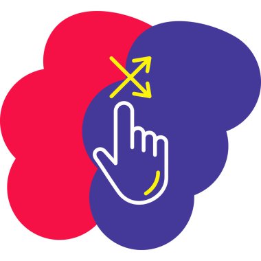 Bir el ve parmak simgesinin vektör çizimi