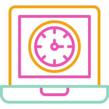 Bir saat simgesinin vektör illüstrasyonu