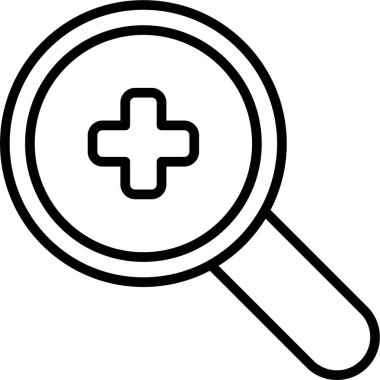 Büyüteç arama simgesi. Web için büyüteç vektör simgelerinin özet çizimi