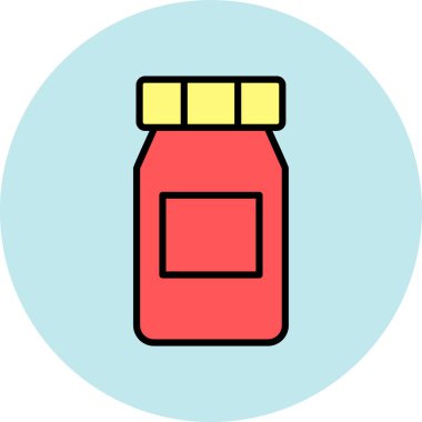 Şişe. Web simgesi basit illüstrasyon