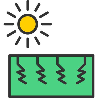 Güneş enerjisi ikon vektör illüstrasyonu