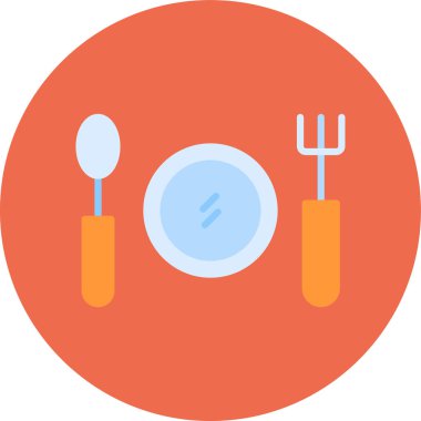 Çatal. Web simgesi basit illüstrasyon