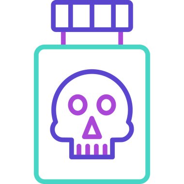 kafatası web simgesi basit illüstrasyon