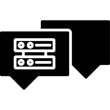 sunucu vektörü düz simgesi