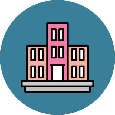 Modern yapı simgesinin vektör illüstrasyonu