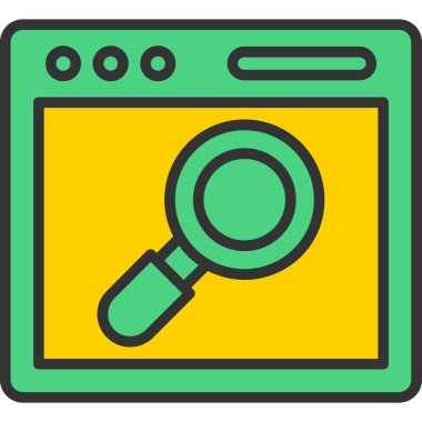 tarayıcı web simgesi, basit vektör illüstrasyonu