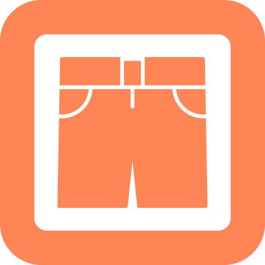 Şort. Web simgesi basit illüstrasyon