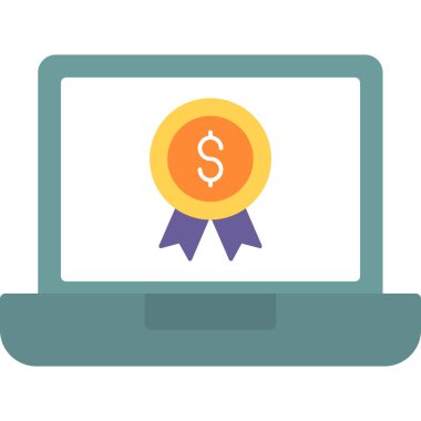 iş ve finans renkli vektör simgesi.