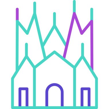 Kiliseye. Web simgesi basit illüstrasyon