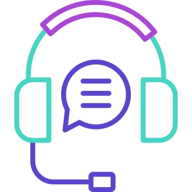 Kulaklık. Web simgesi basit illüstrasyon