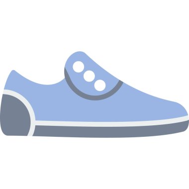 spor ayakkabıları düz simge, vektör illüstrasyonu