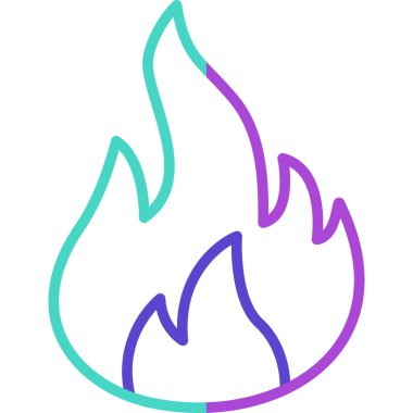 Yangın. Web simgesi basit illüstrasyon