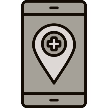 GPS Navigasyon simgesi, vektör illüstrasyonu