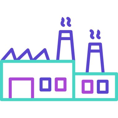 Fabrika simgesi vektör illüstrasyonu