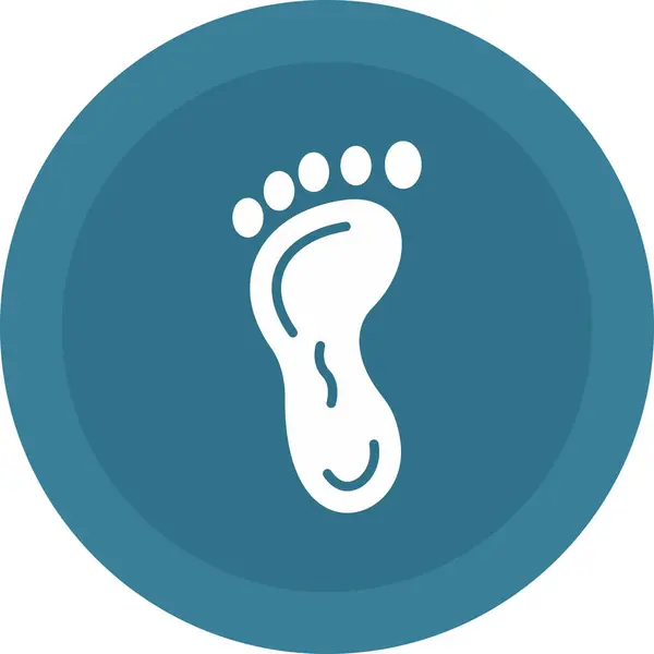 Ayak izi simgesi, vektör illüstrasyonu