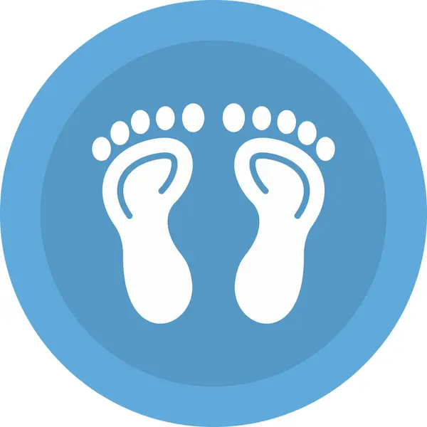 Ayak izi düz vektör simgesi