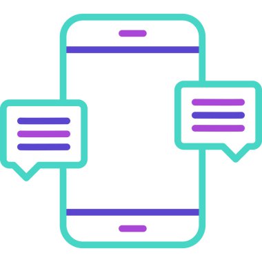 Konuş. Web simgesi basit illüstrasyon