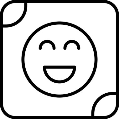 Emoji yüz simgesi dış hat biçiminde