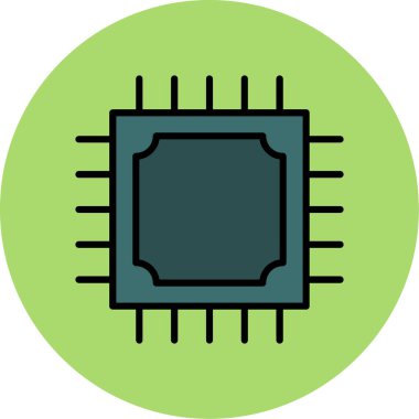 Çip. Web simgesi basit illüstrasyon