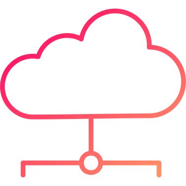 Bulut hesaplama simgesi. özet vektör çizimi